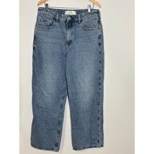 Hollister‎ Ultra High Rise Baggy Jeans Light Wash Denim Womens 14L 90s Throwback